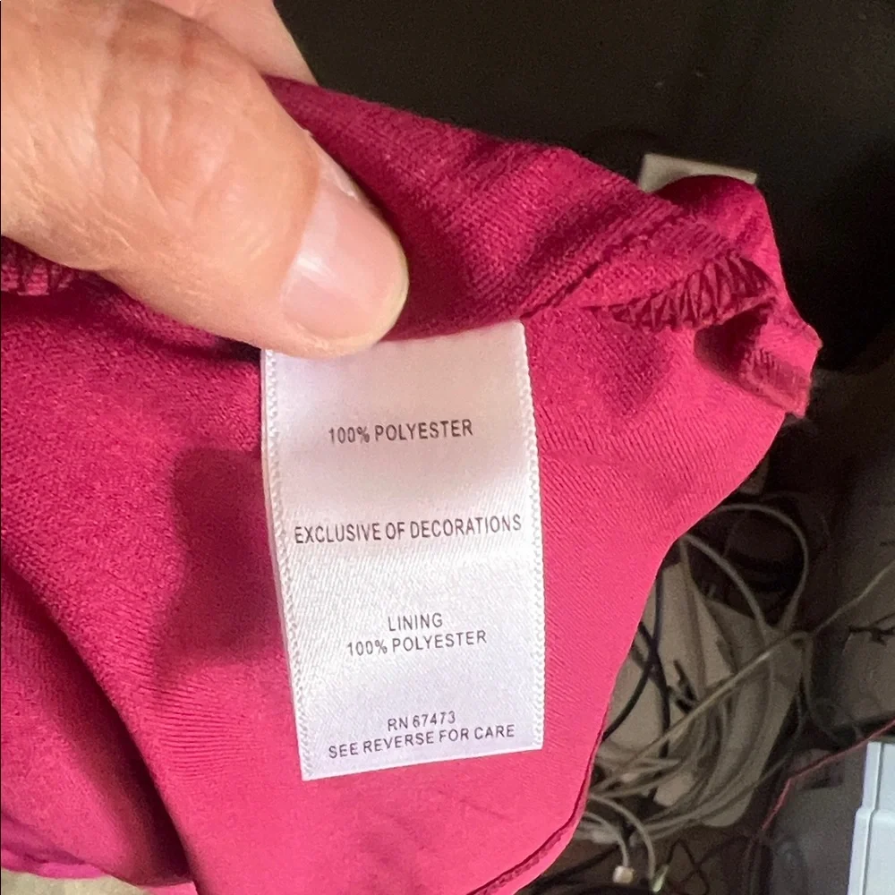 🛑 1 hour sale. NWT. Taylor, size 10P, Fuchsia Long Sleeve Dress - Picture 12 of 12